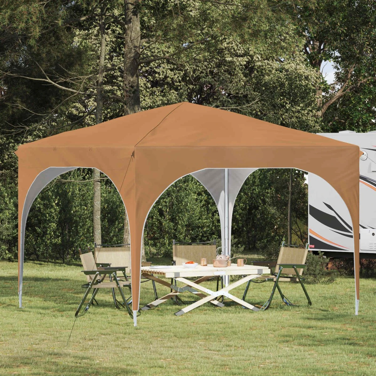 vidaXL Pop-up Festtelt 290 x 290 x 245 cm - Beige