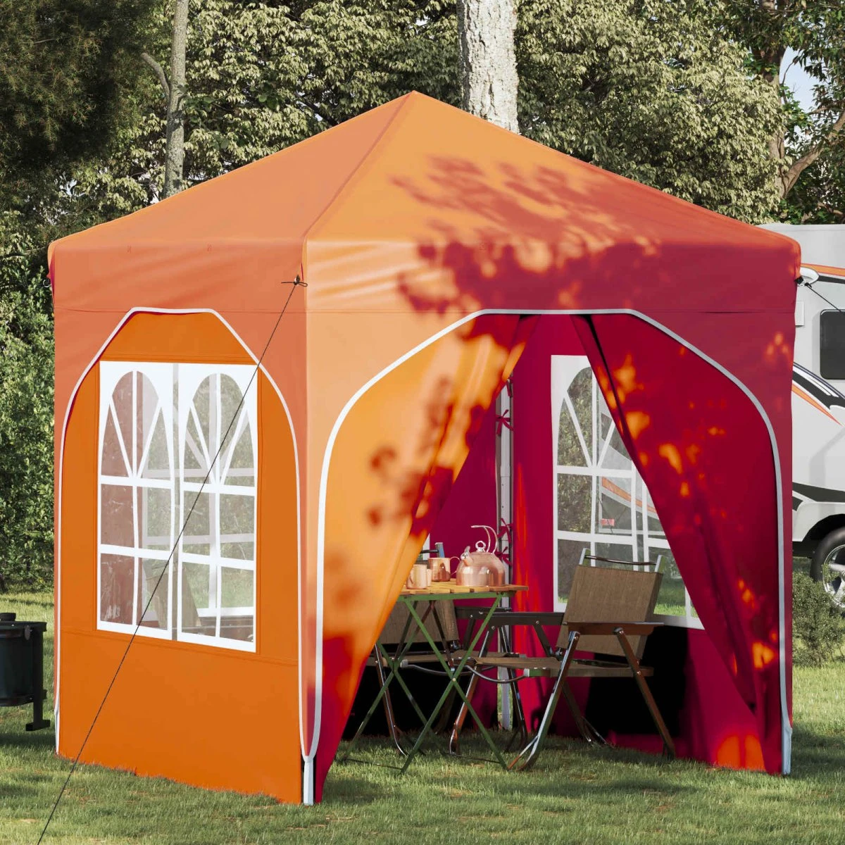 vidaXL Pop-up Festtelt 192 x 192 x 245 cm - Orange