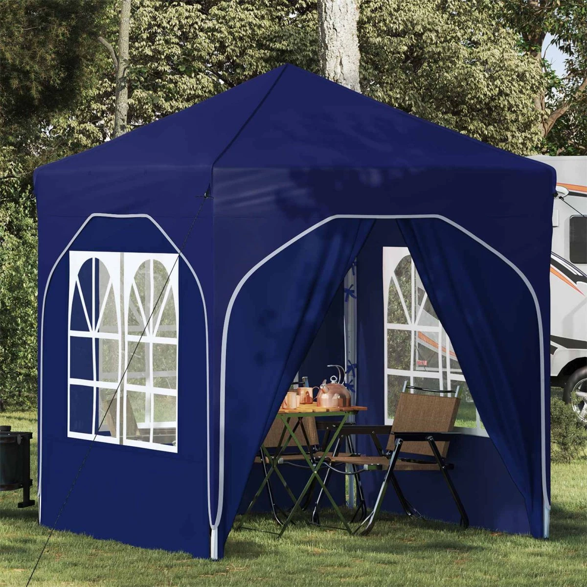 vidaXL Pop-up Festtelt 192 x 192 x 245 cm - Blå