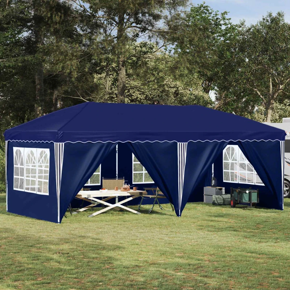 vidaXL Pop-up Festtelt 575 x 288 x 245 cm - Blå
