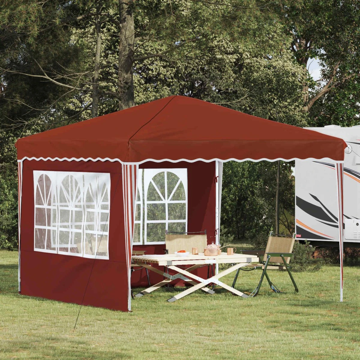vidaXL Pop-up Festtelt 288 x 288 x 245 cm - Terrakotta Oxford