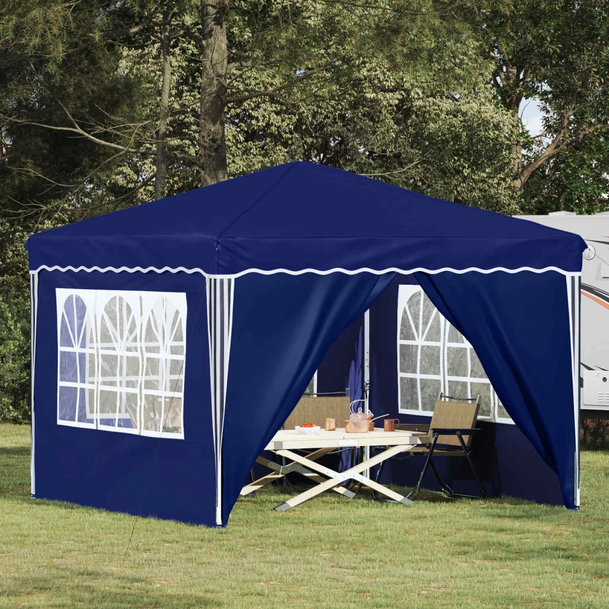 vidaXL Pop-up Festtelt 288 x 288 x 245 cm - Blå Oxford stof