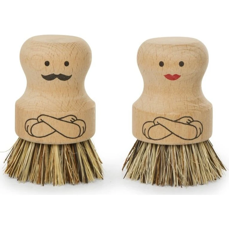 Kikkerland Mr. & Mrs. Scrubbing People opvaskebørste