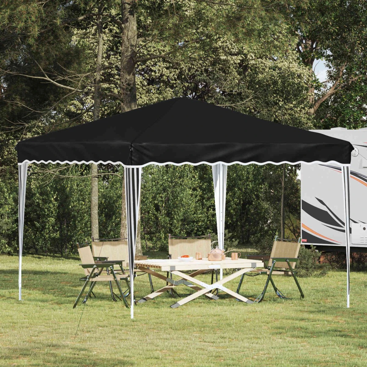 vidaXL Pop-up Festtelt 288 x 288 x 245 cm - Antracit Oxford