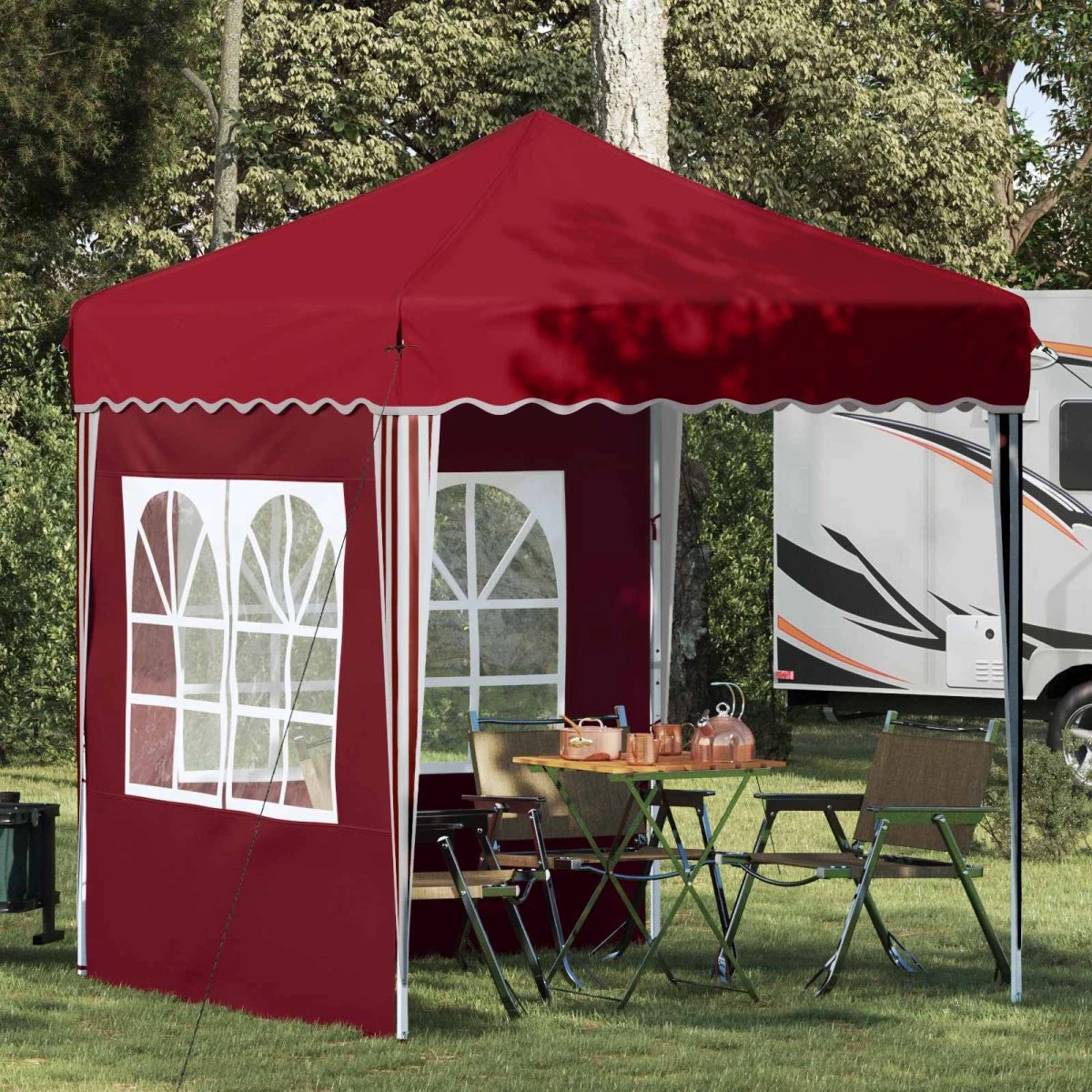 vidaXL Pop-up Festtelt 195 x 195 x 245 cm - Bordeaux
