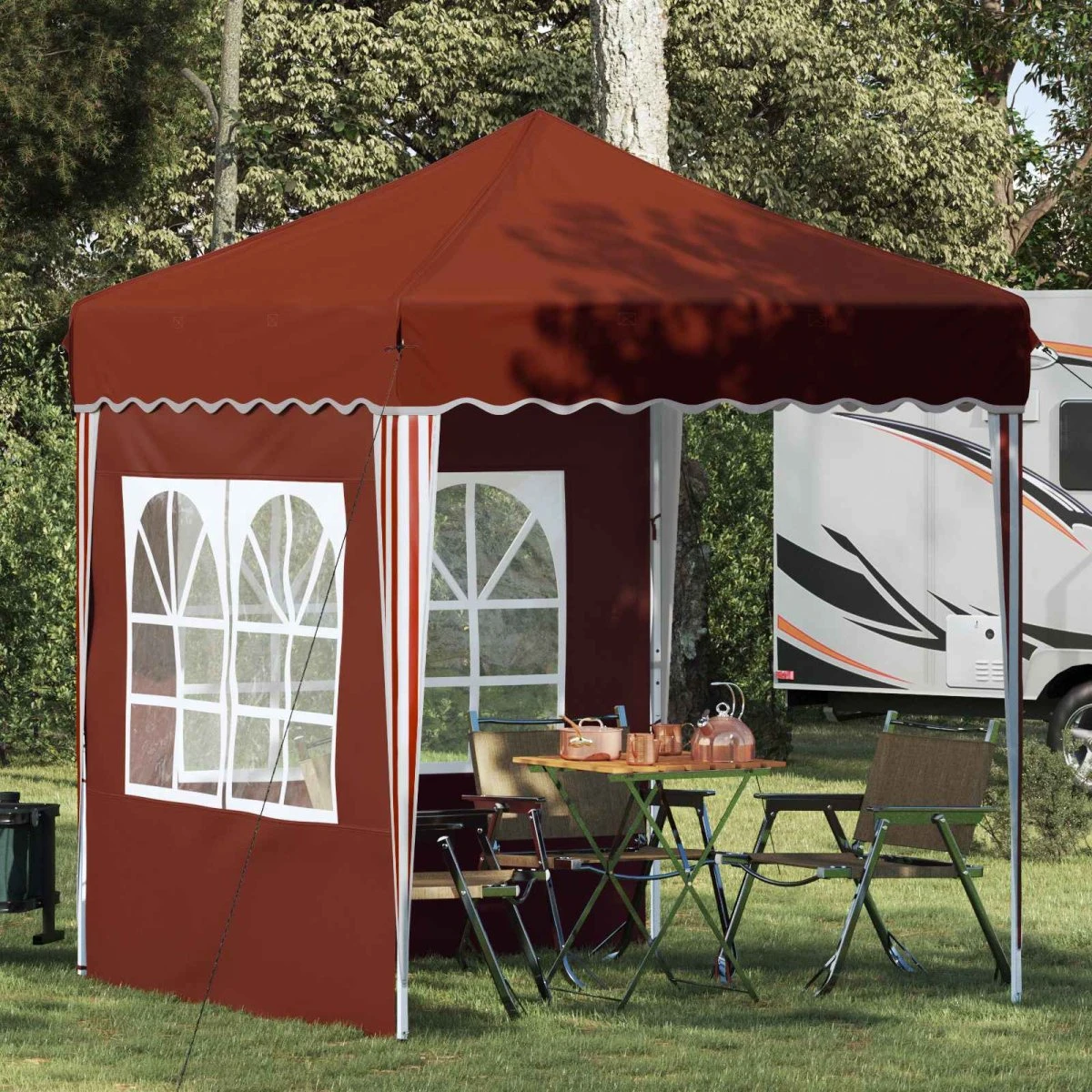 vidaXL Pop-up Festtelt 195 x 195 x 245 cm - Terrakotta Oxford
