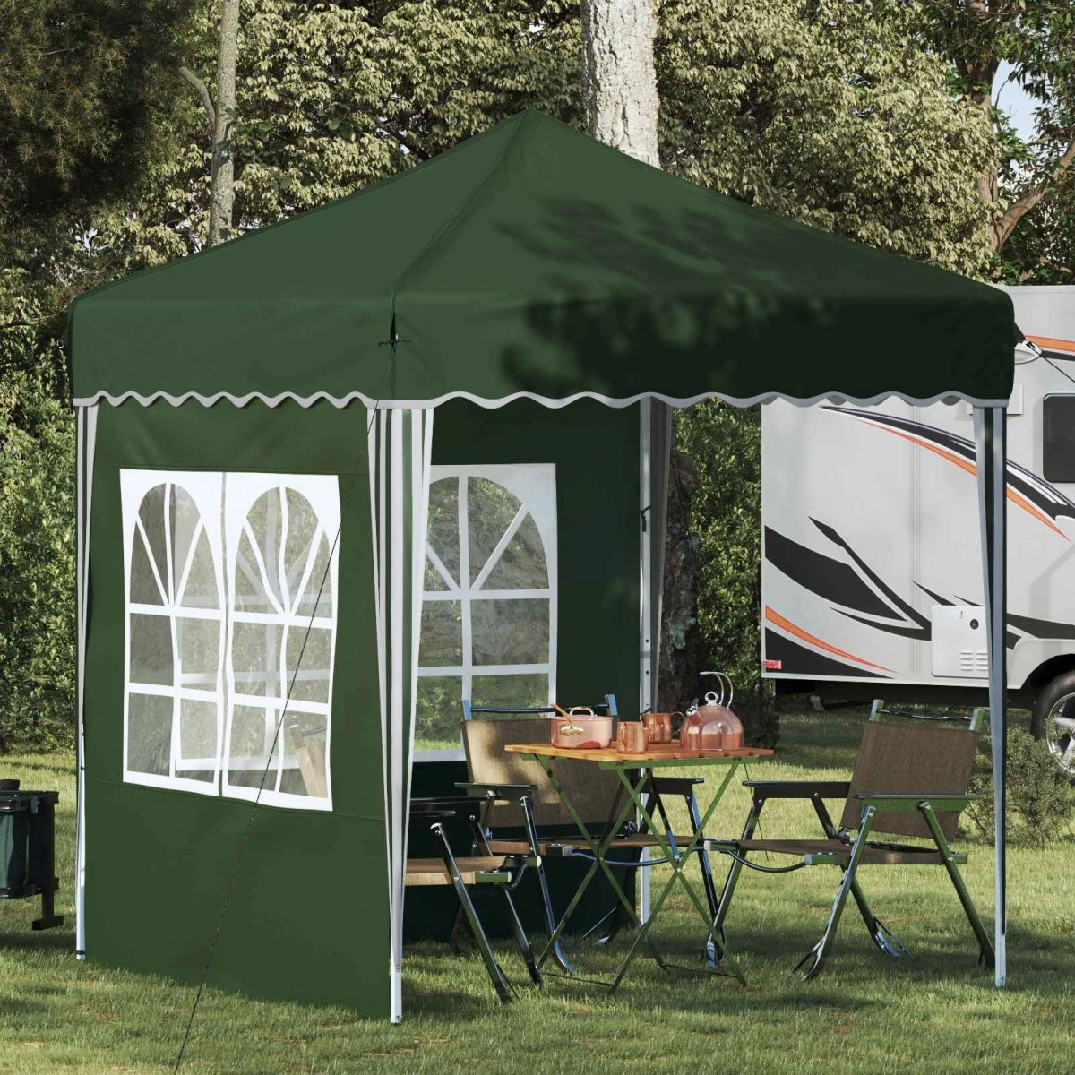 vidaXL Pop-up Festtelt 195 x 195 x 245 cm - Grøn Oxford