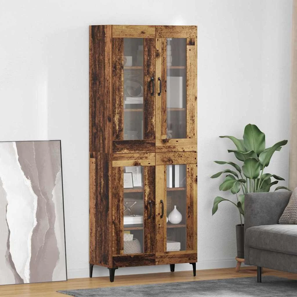 vidaXL Highboard Gammelt træ 69,5 x 34 x 180 cm