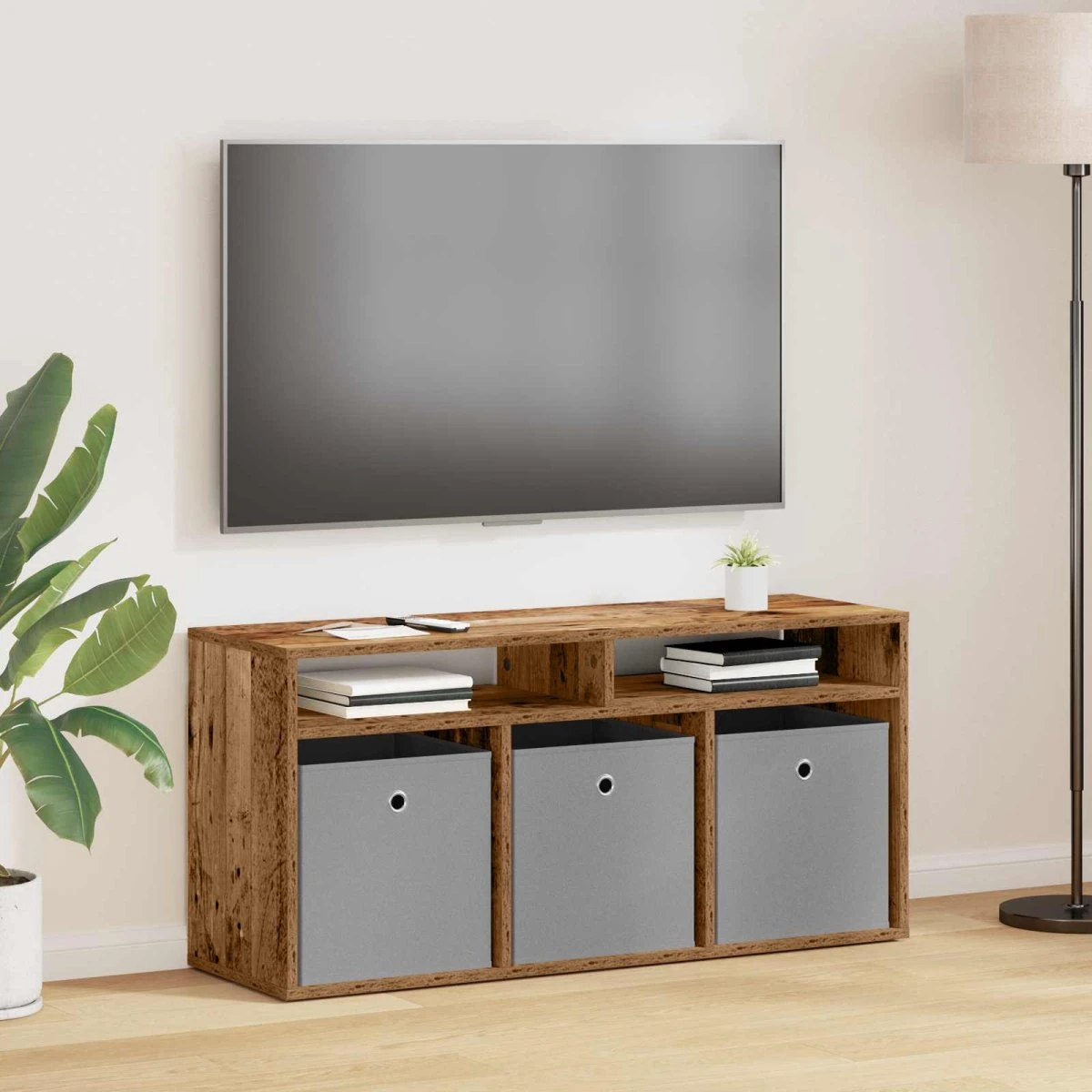 vidaXL Lavbord med skuffer i gammelt træ, 102 x 32 x 48,5 cm