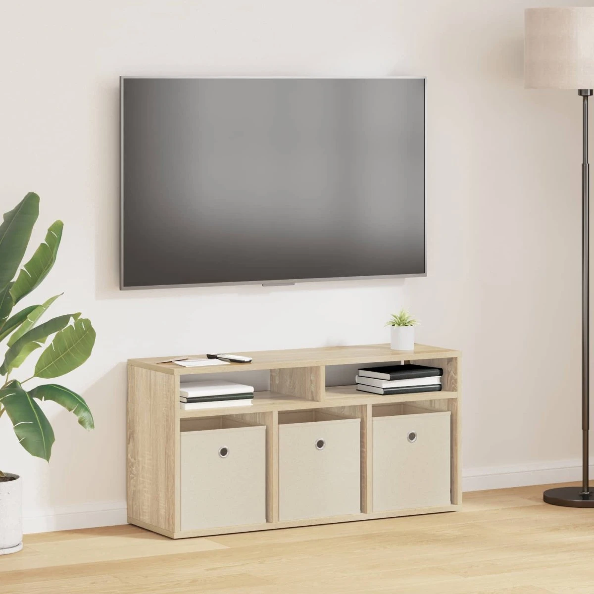 vidaXL Lavbord med skuffe i Sonoma eg, 87 x 27,5 x 43 cm