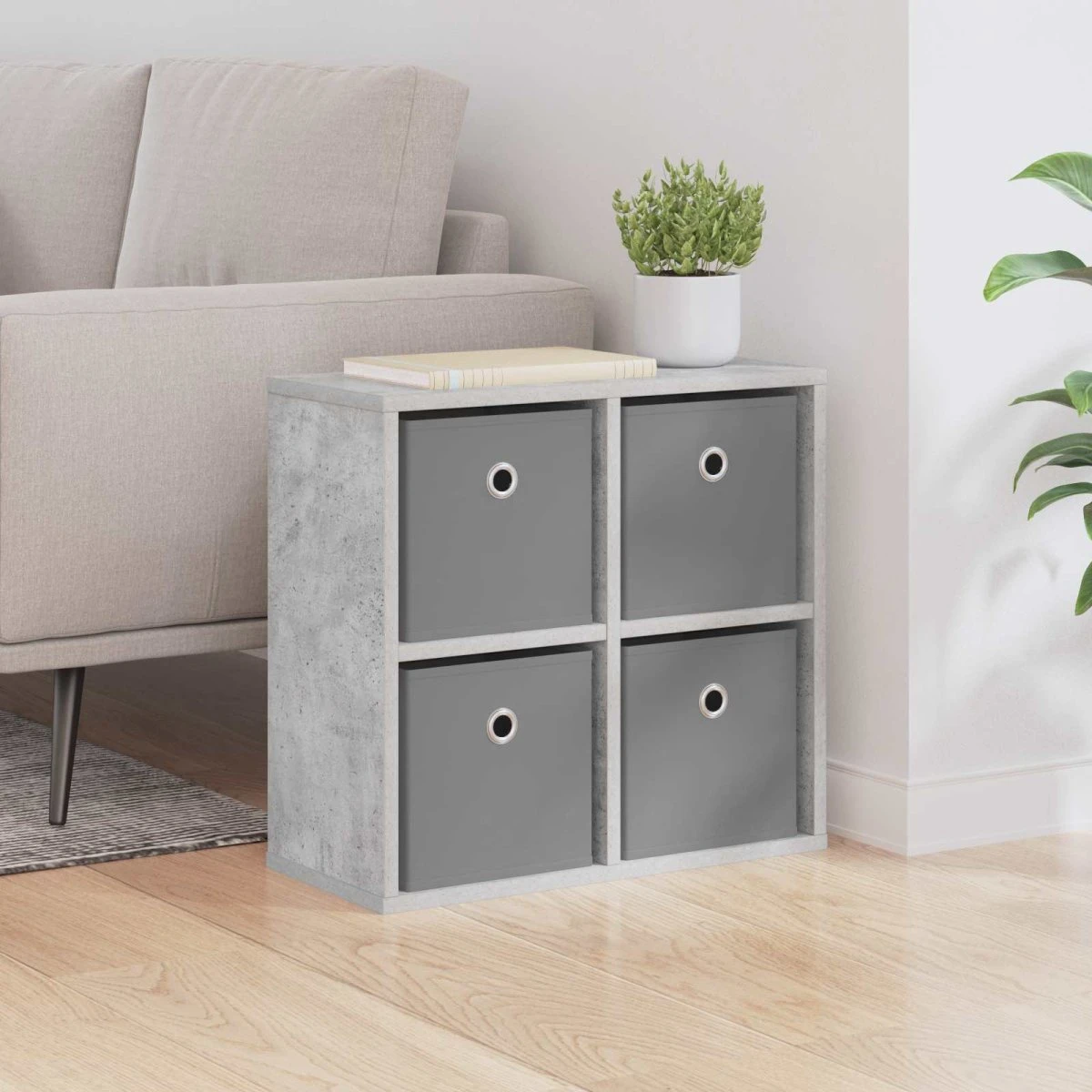 vidaXL Sideboard Beton Grå 49,5 x 22 x 47 cm