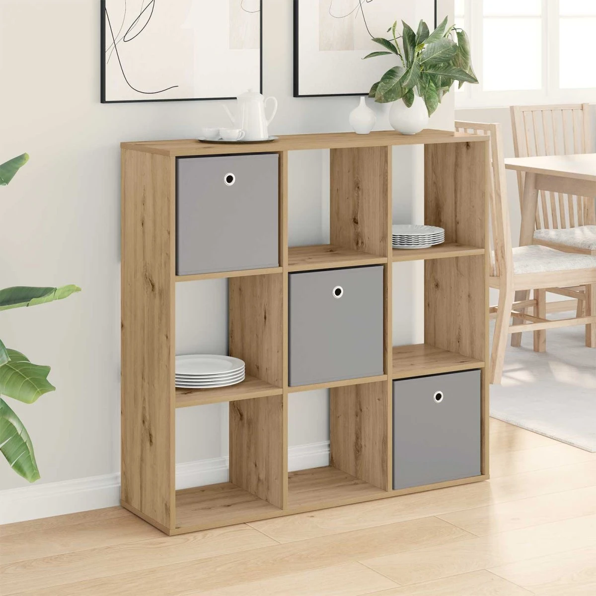 vidaXL Sideboard Artisan Egetræ 102 x 31 x 99,5 cm
