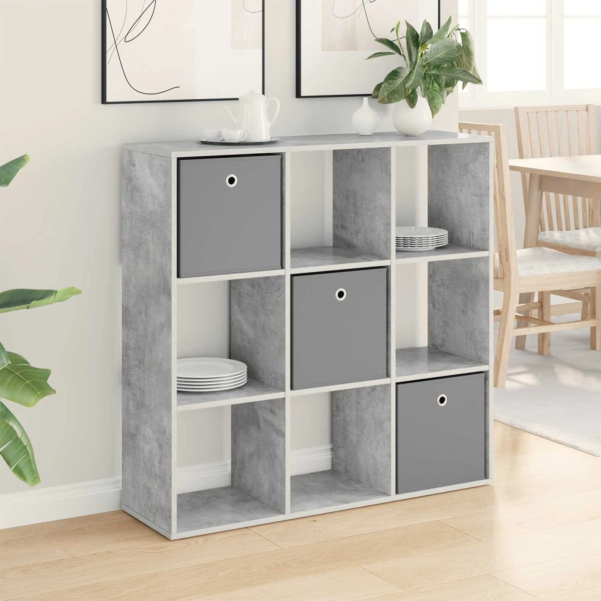 vidaXL Sideboard Beton Grå 102 x 31 x 99,5 cm