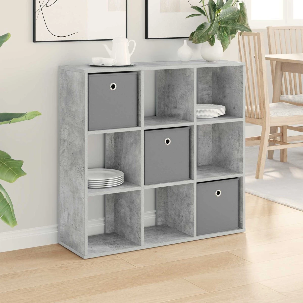 vidaXL Sideboard Beton Grå 88,5 x 29 x 84,5 cm