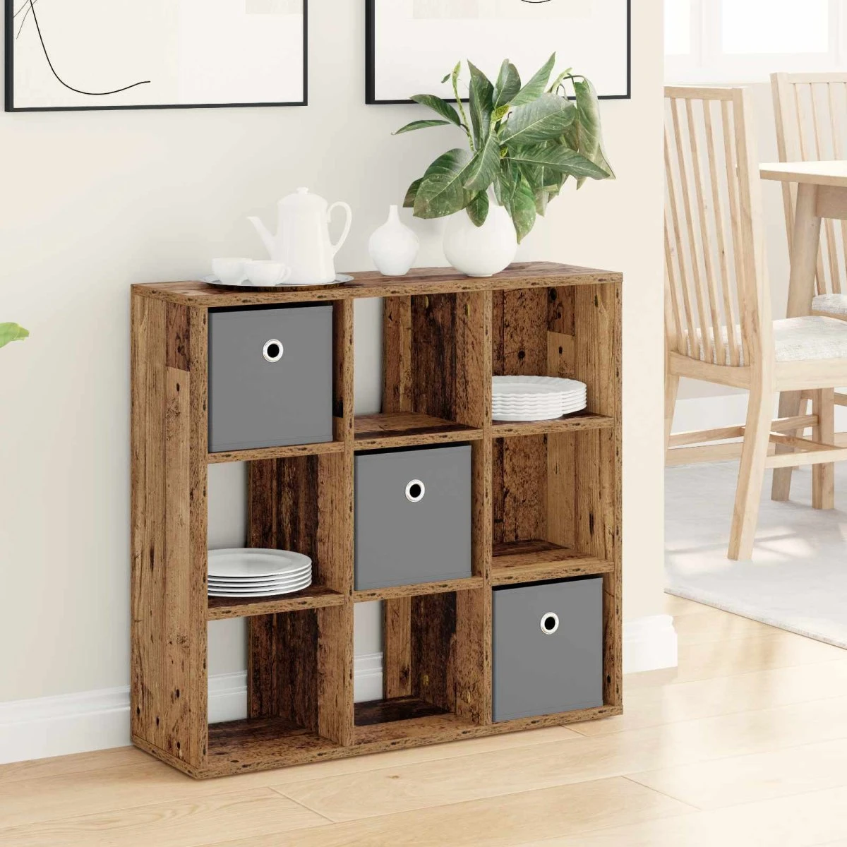 vidaXL Sideboard i gammelt træ, 73,5 x 24 x 69,5 cm