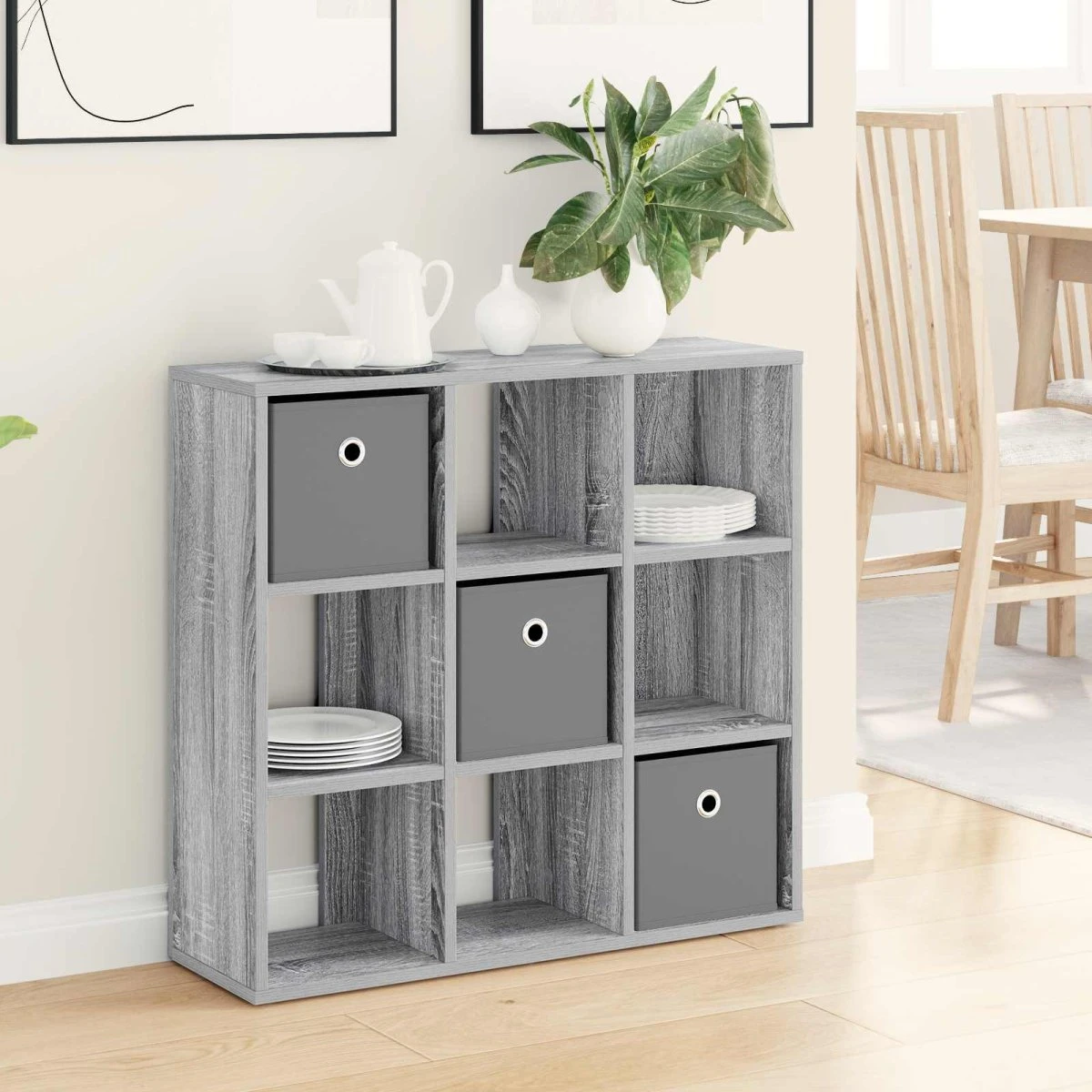 vidaXL Sideboard Grå Sonoma 73,5 x 24 x 69,5 cm