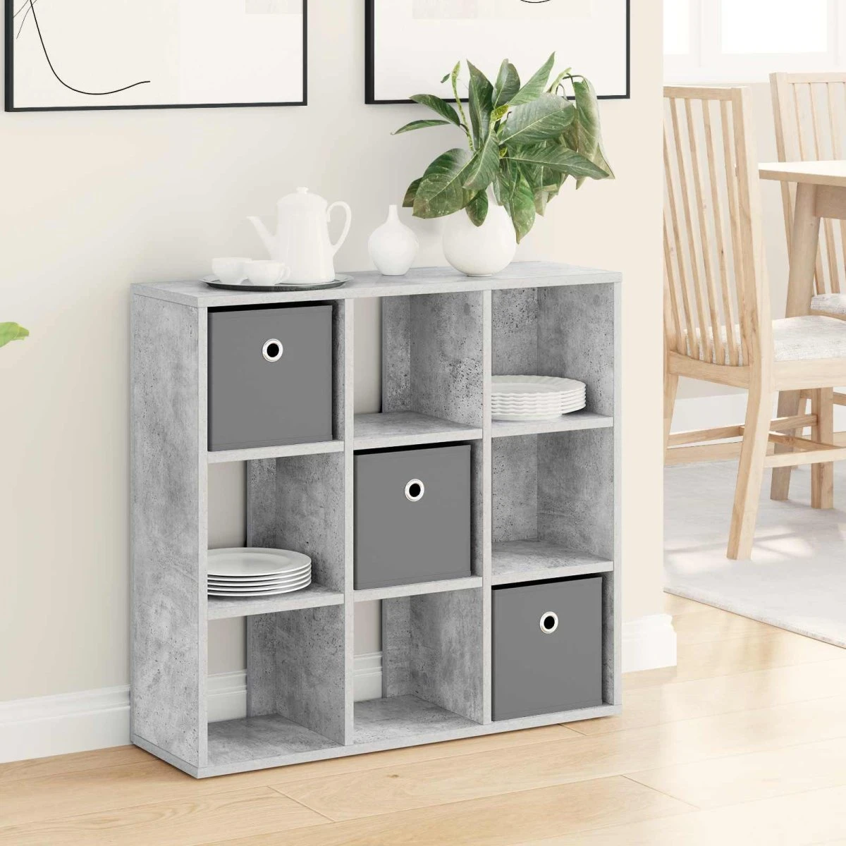 vidaXL Sideboard Beton Grå 73,5 x 24 x 69,5 cm