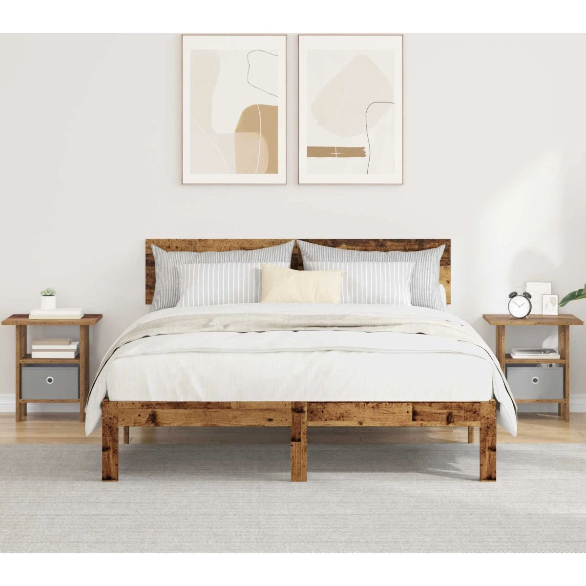 vidaXL Sengebord 2 stk. Gammelt træ 41 x 40 x 45 cm