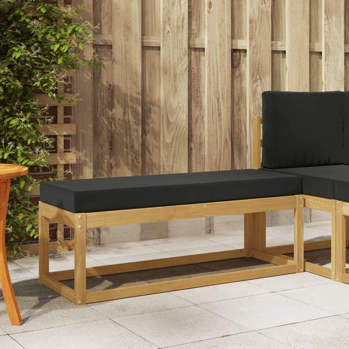 vidaXL Udendørs Bænk i Massivt Akacietræ, 115 x 43 x 45 cm
