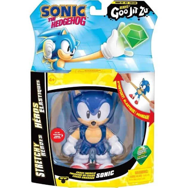 Goo Jit Zu Chaos Emerald Sonic – Stretchy actionfigur