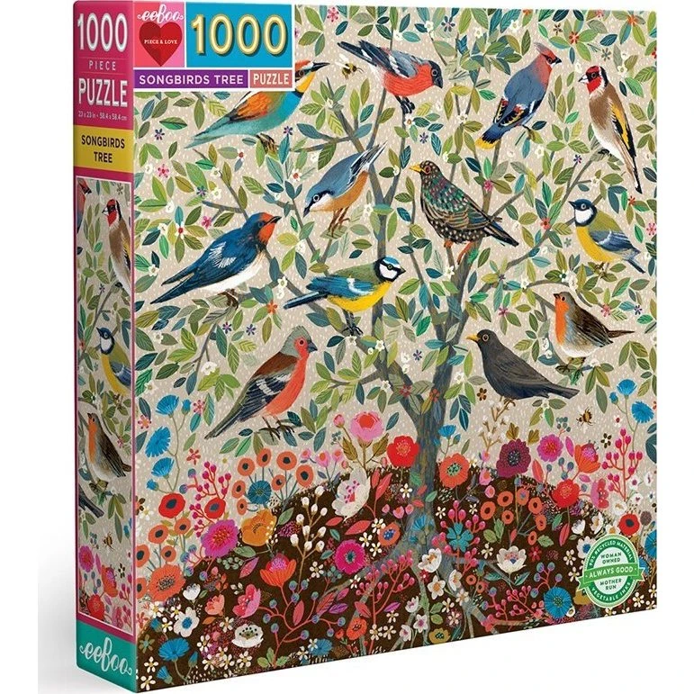 eeBoo 1000 brikker - Songbirds Tree