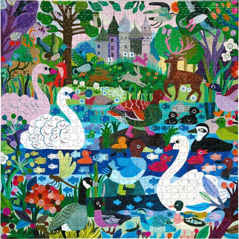 eeBoo Puslespil 1000 brikker – Ducks in the Clearing