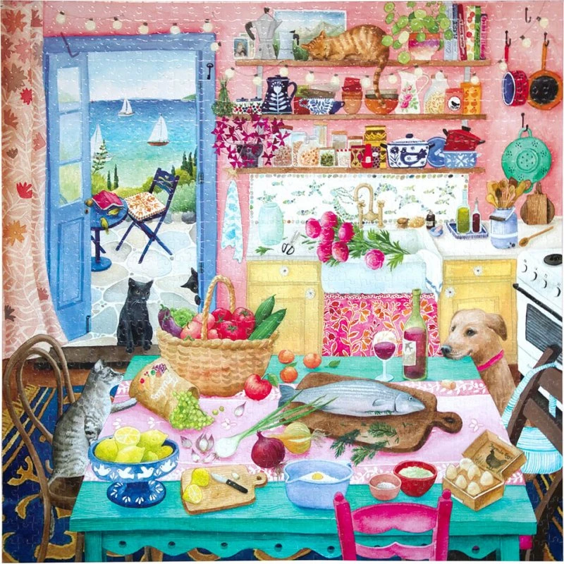 eeBoo Puslespil 1000 brikker – Pink Kitchen