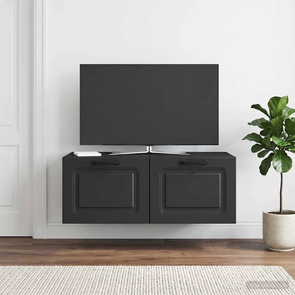 vidaXL Væghængt TV-skab Sort 78,5 x 41 x 30 cm