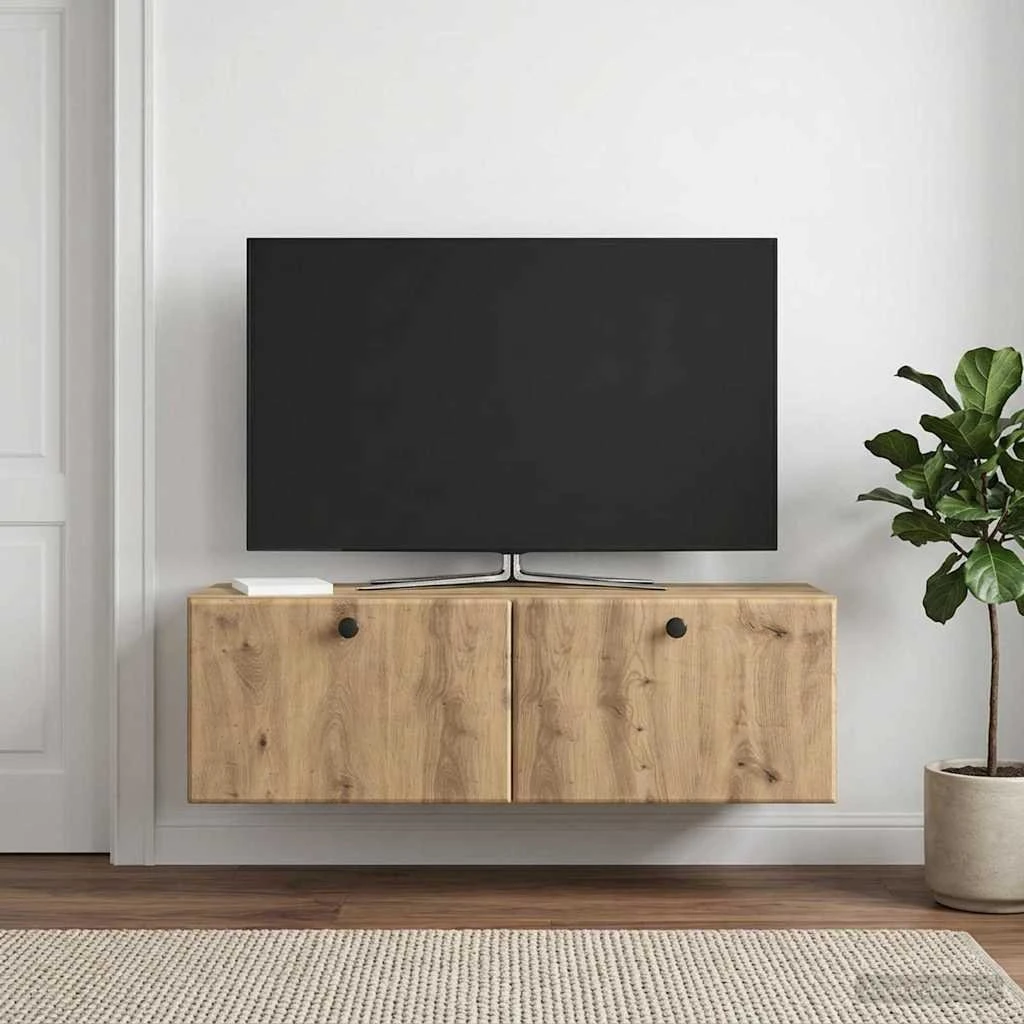vidaXL Væghængt TV-skab 98 x 31 x 30 cm i Artisan-eg