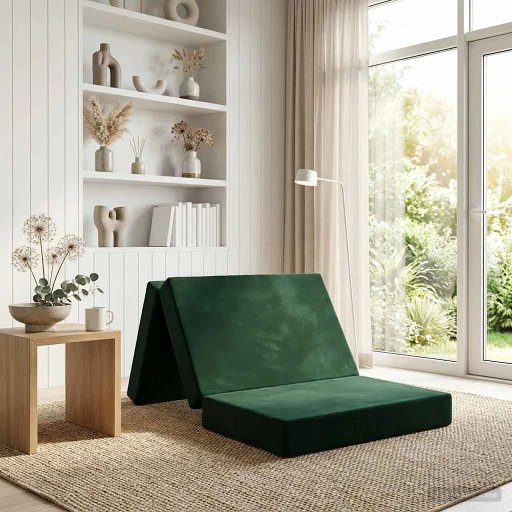 vidaXL Samlebar Sofa Seng 90 x 67 x 45 cm - Mørkegrøn