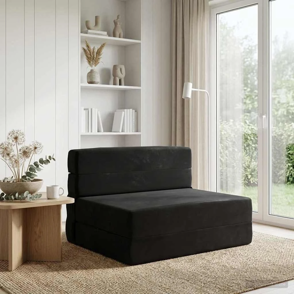 vidaXL Samlebar Sofa Seng Sort 100 x 80 x 60 cm