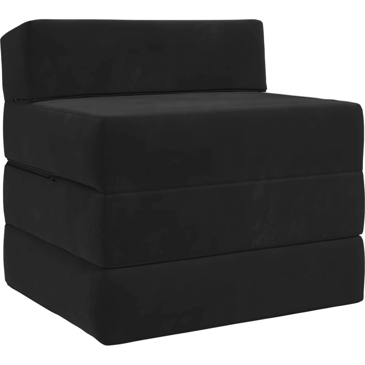 vidaXL Samlebar Sofa Seng i Sort Fløjl - 70 x 60 x 63 cm