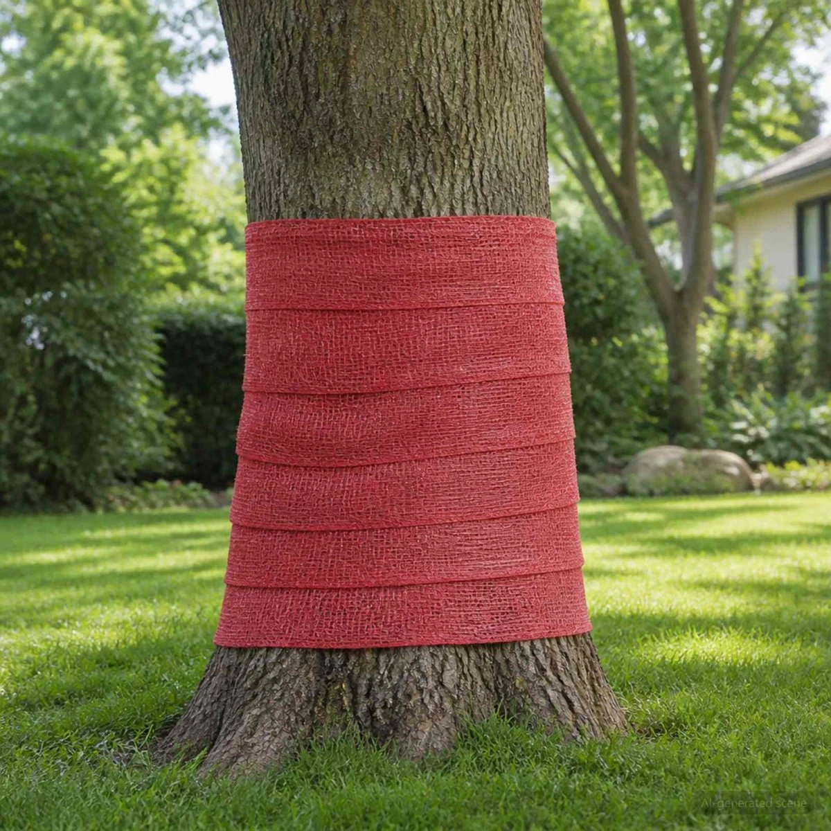 vidaXL Jute Rulle 100 x 500 cm Rød