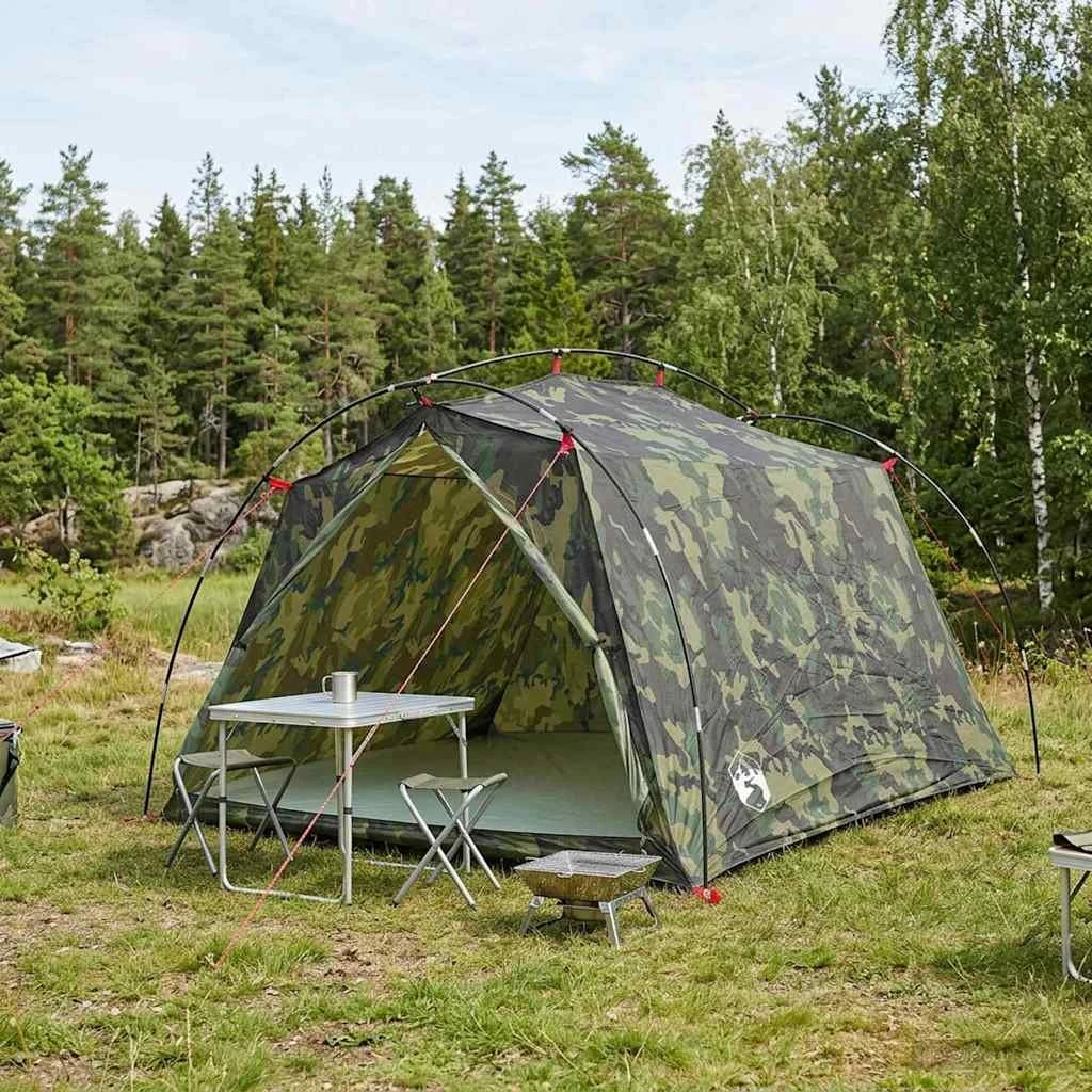 vidaXL Tunneltelt 2-personers Camouflage 185T Polyester