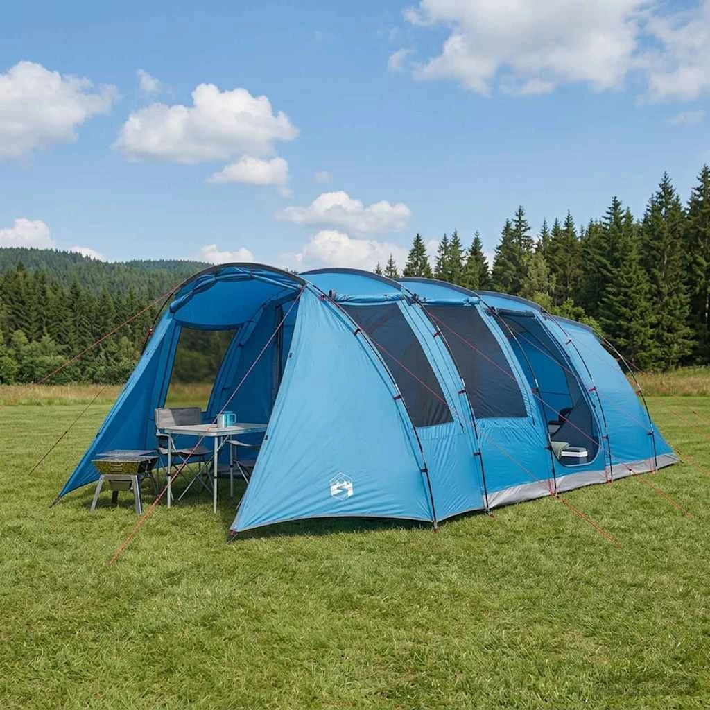 vidaXL Tunneltelt Blå 675 x 392 x 210 cm - 185T Polyester
