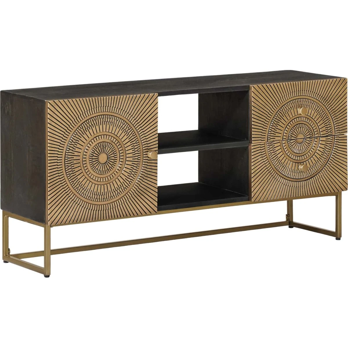 vidaXL TV-skab med messingdetaljer, 105 x 30 x 50 cm
