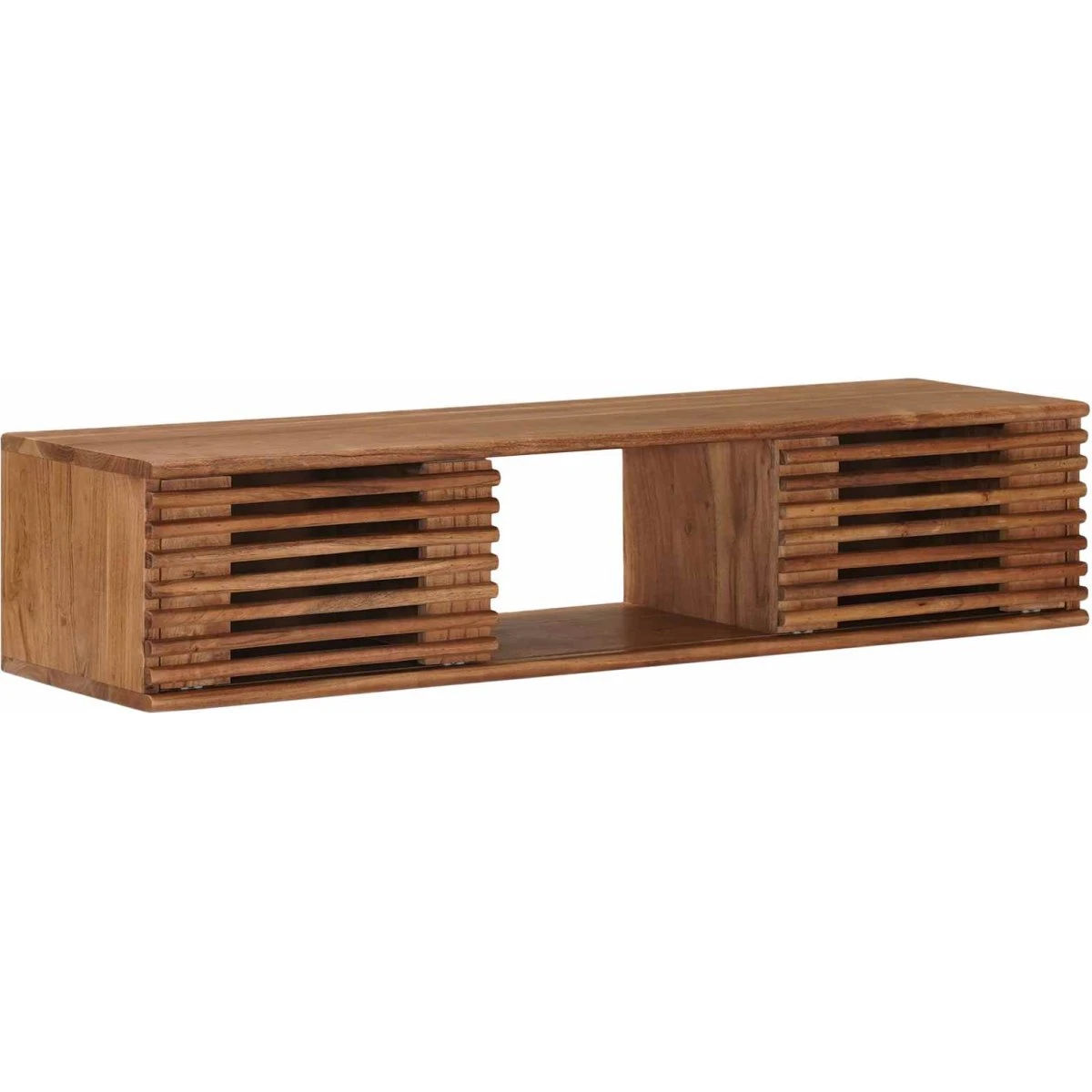 vidaXL TV-skab med opbevaring i akacietræ, Naturfarvet, 105x30x22,5 cm