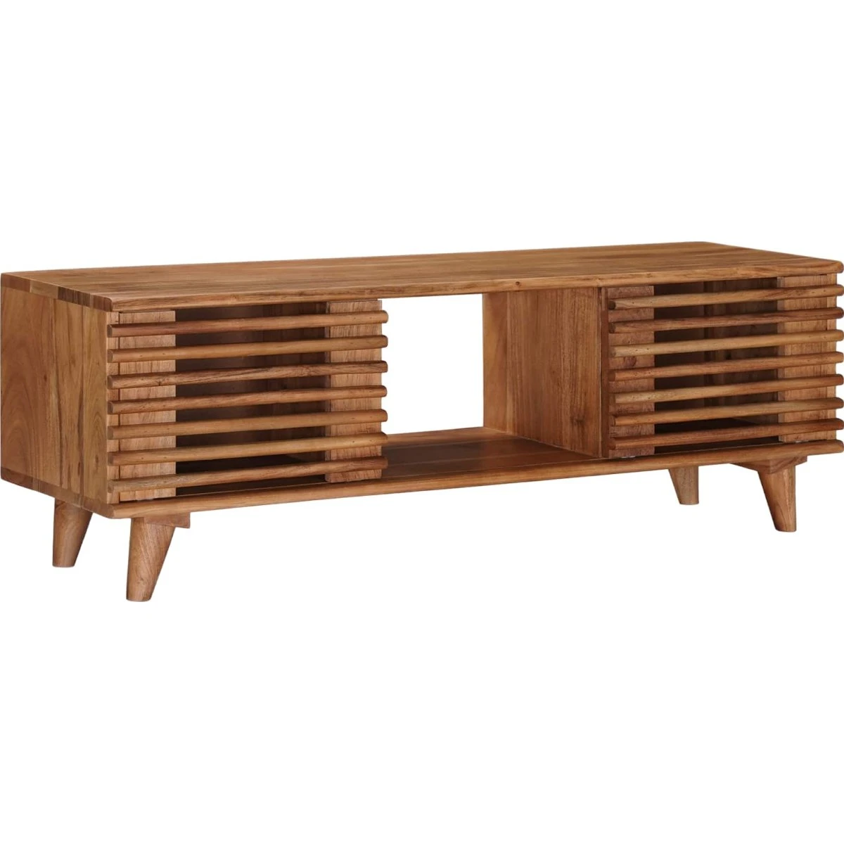 vidaXL TV-skab med dør i naturfarvet akacietræ 105x30x35 cm