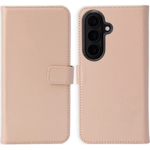 Selencia Ægte læder bogomslag til Samsung Galaxy S26 Plus - Dusty Pink