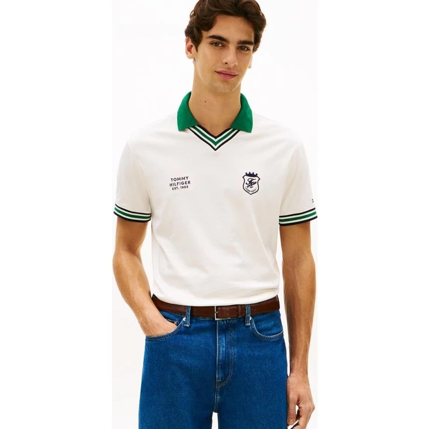V-neck Pique Relaxed Fit Polo