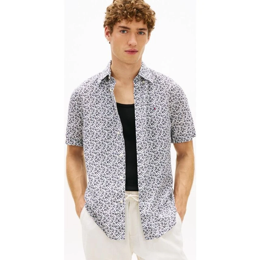 LINEN TROPICAL PRT SS RF SHIRT