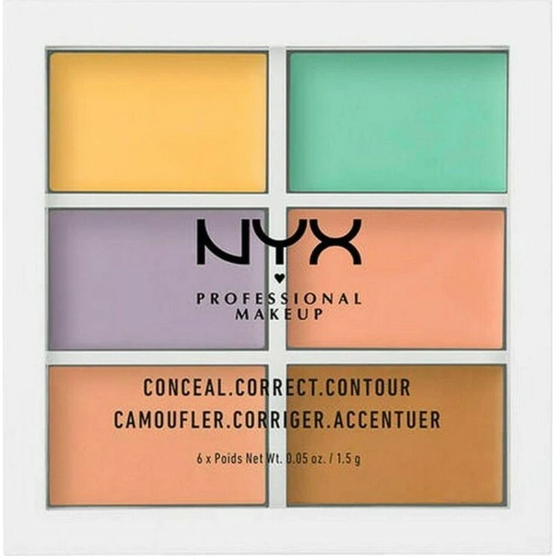 NYX 3C Color Correcting Palette – 6 farver (9 g)