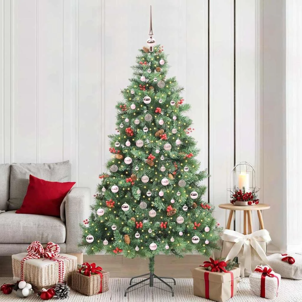 vidaXL Kunstigt Juletræ 210 cm med 300 LED - Grøn