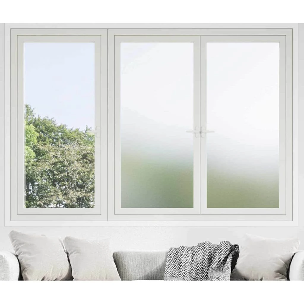 vidaXL Selvklæbende Vinduesfolie Frostet hvid 60 x 1000 cm PVC