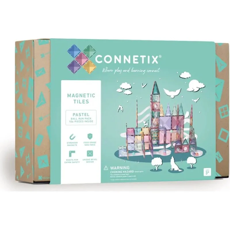 Connetix Ball Run Pack - magnetsæt 106 dele (pastel)