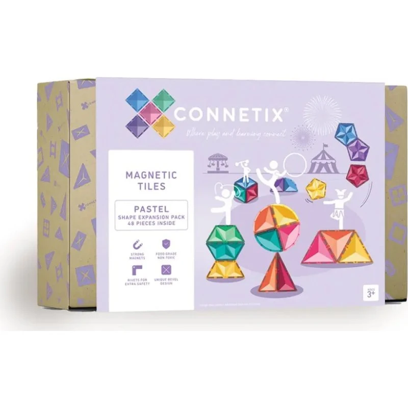 Connetix Udvidelsessæt 48 dele – Pastel