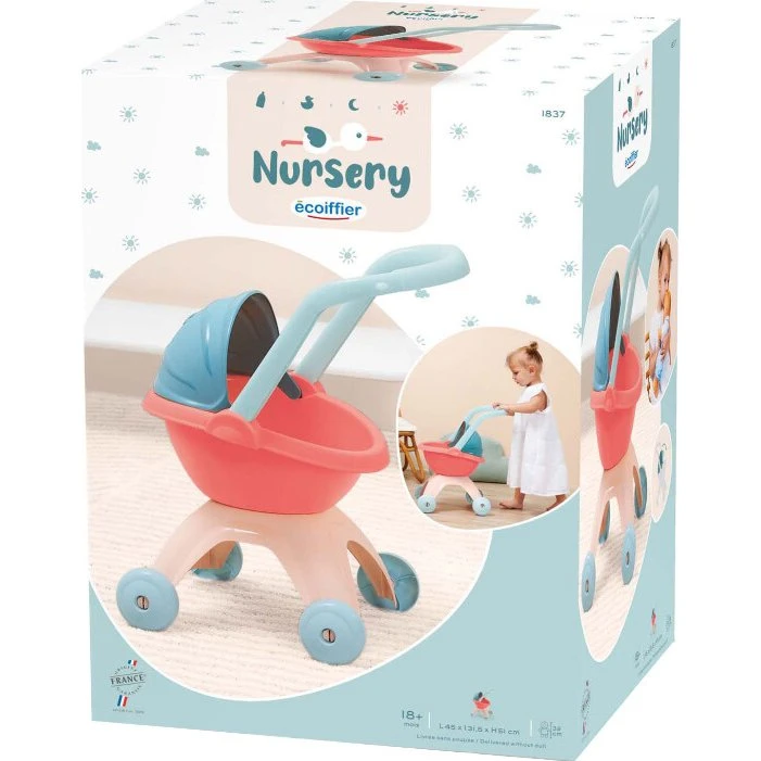 Ecoiffier Pastel Dukkevogn til Rolleleg