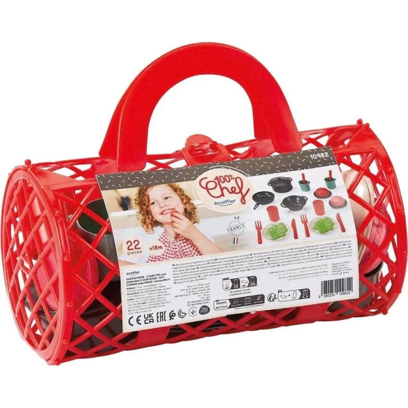 Ecoiffier 100% Chef Lege­sæt i Taske – 22 dele