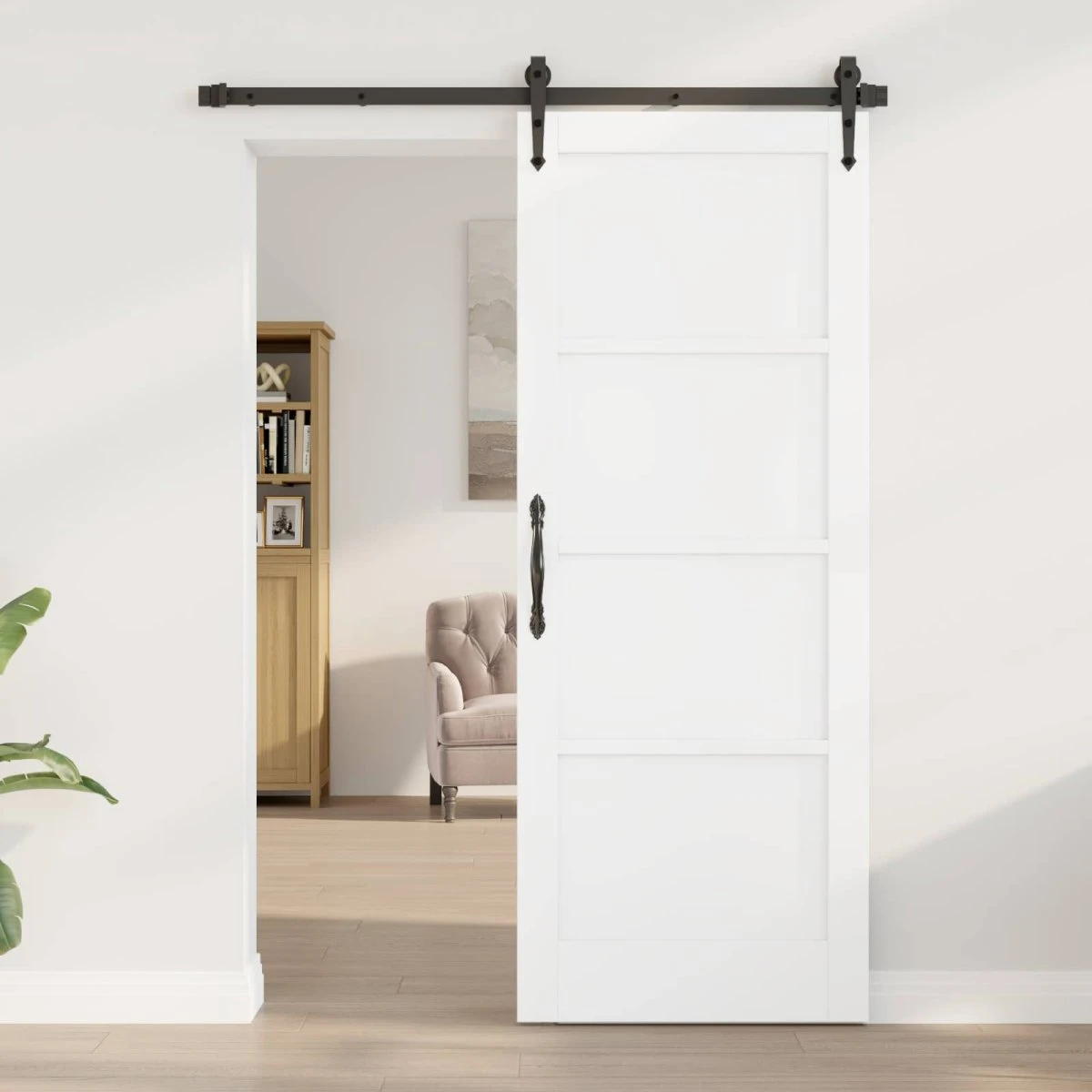 vidaXL Indvendig dør 78 x 202 cm Krydsfinér Hvid