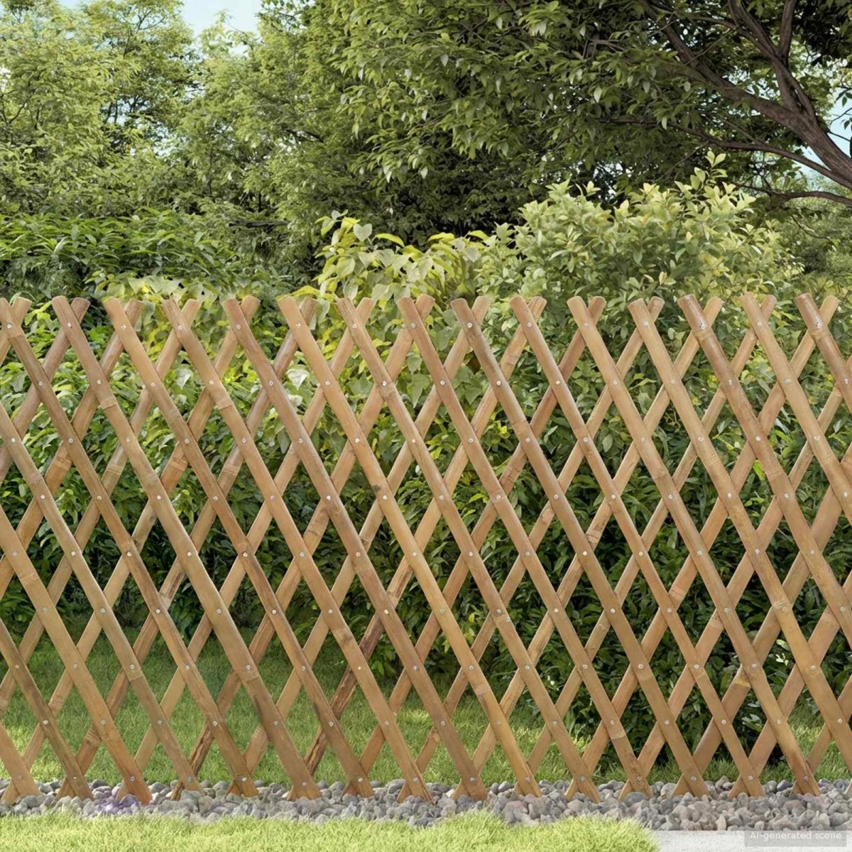 vidaXL Udvideligt bambus espalierhegn 2 stk. 100 x 105 cm, lys brun